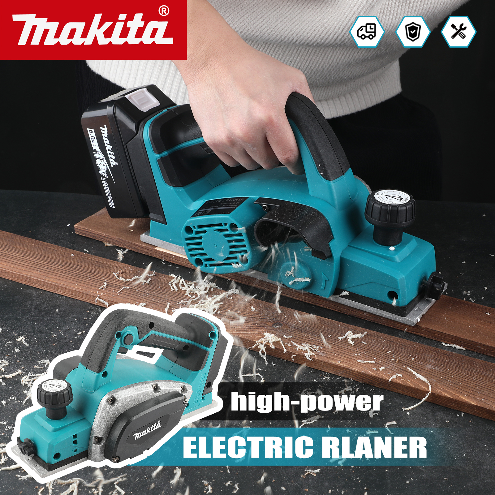 Planer Handheld Electric - Makita 18V Brushless Cordless Electric Planer