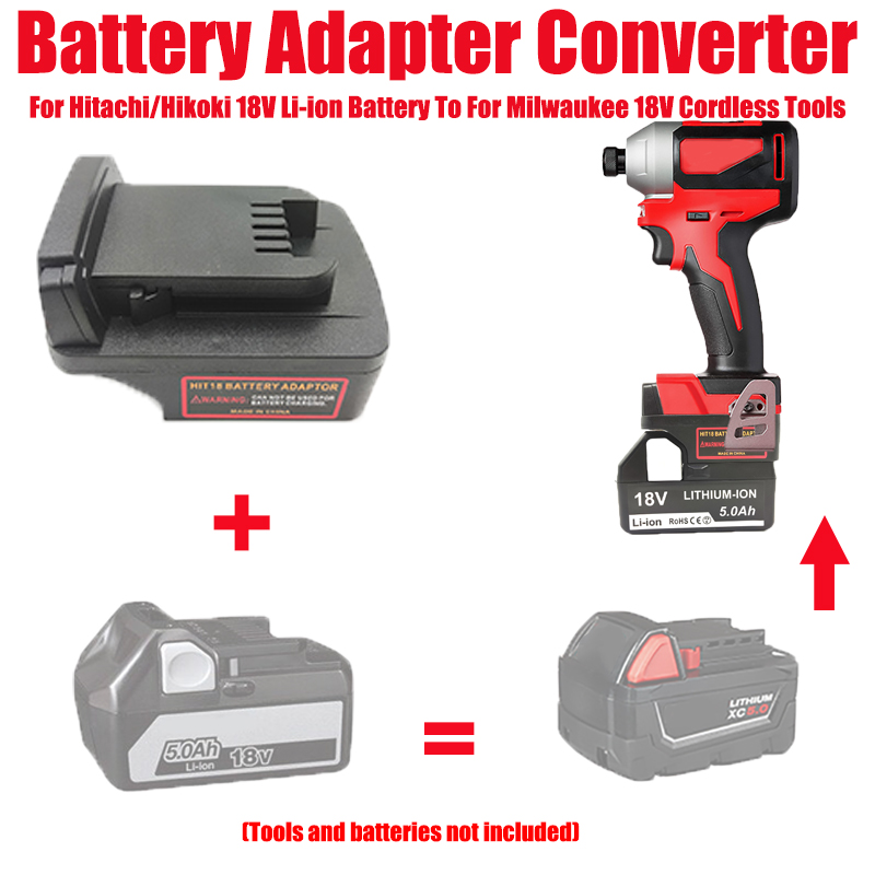 Power Tools Hikoki - For Milwaukee 18V Tools Battery Adapter