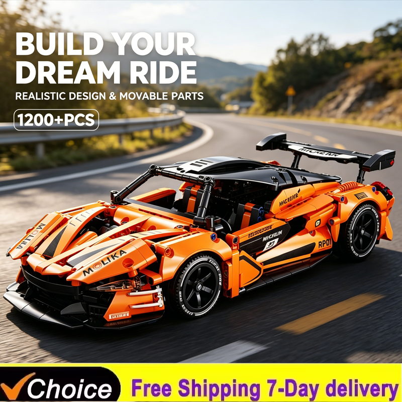 Power Tools Skills - 1200PCS Mechanical Sports Car Building Blocks