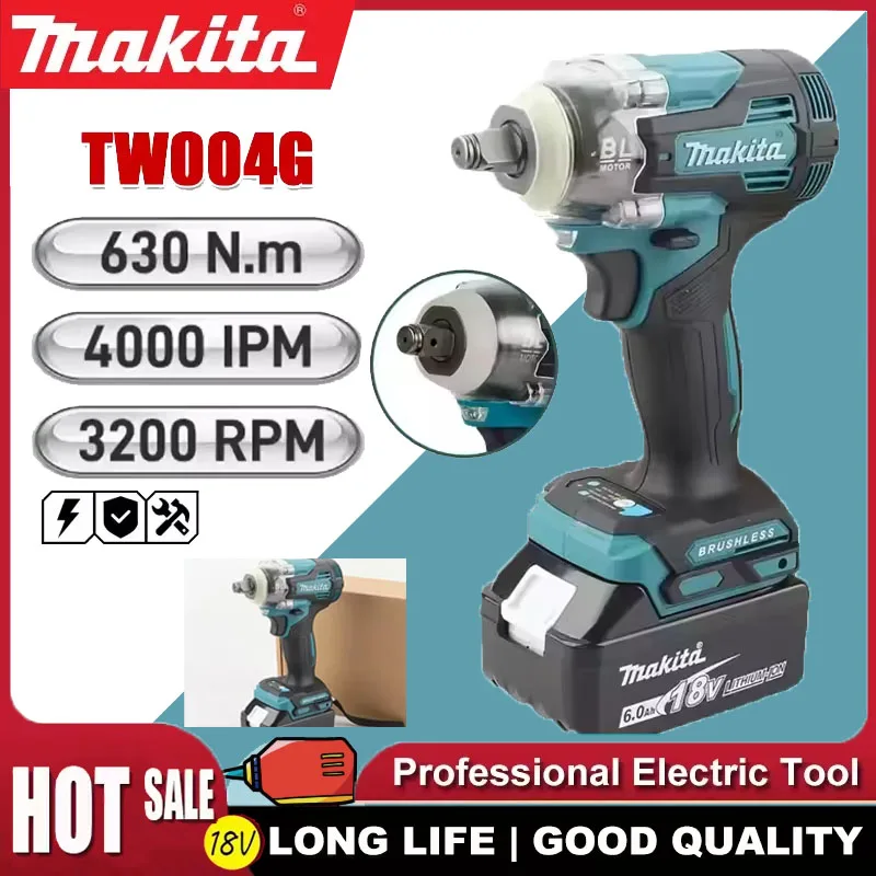 Cordless Drill Driver - Makita TW004G 630N.m Brushless Screwdriver Machine
