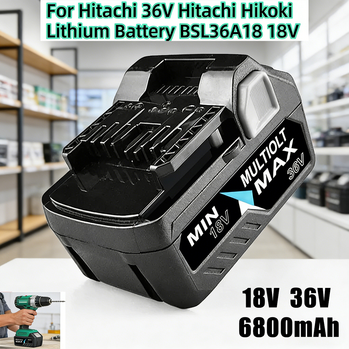 For Hitachi/HiKOKI 18V 36V Pow - огляд і ціна Power Tools Hikoki