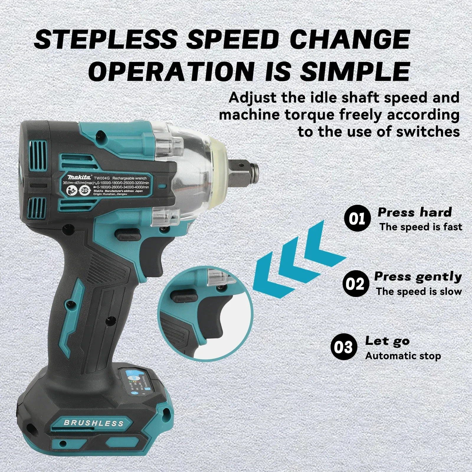 Makita  TW004G For 18V Battery - огляд і ціна Cordless Drill Driver