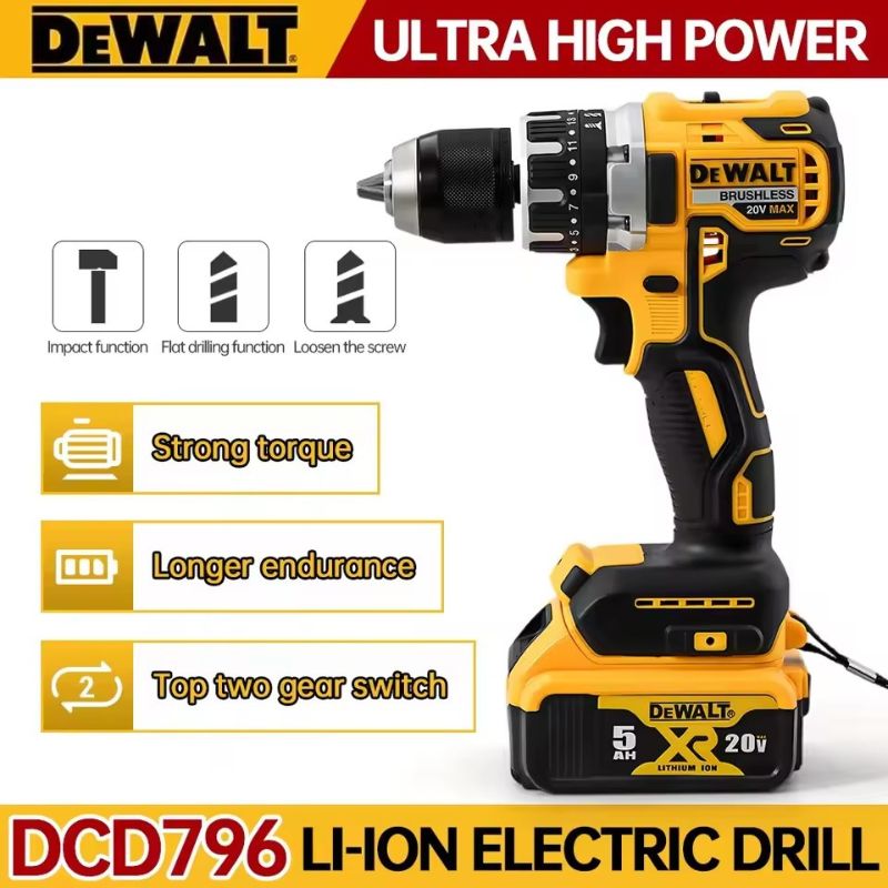 Dewalt DCD796 13mm Brushless I - огляд і ціна Power Tools Uk