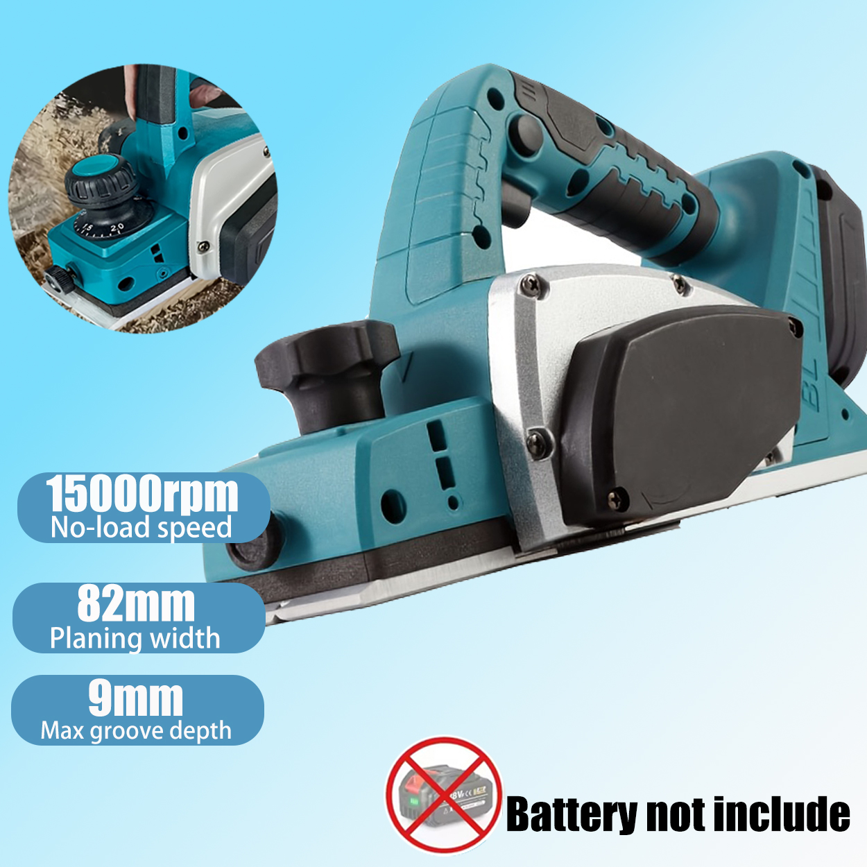 Brushless Cordless Electric Wo - огляд і ціна Planer Handheld Electric