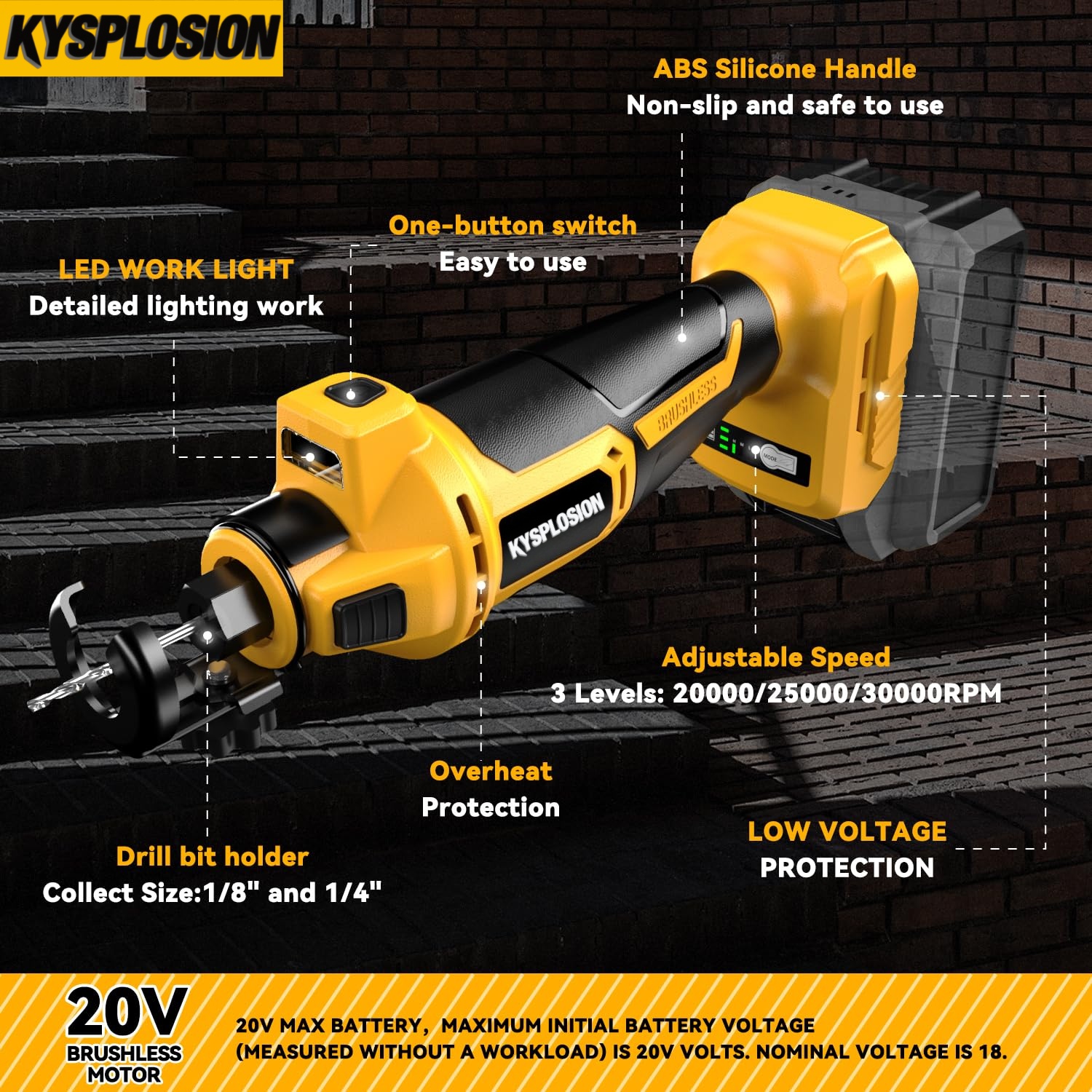 3 Gears Brushless Electric Dry - огляд і ціна Power Tools Used