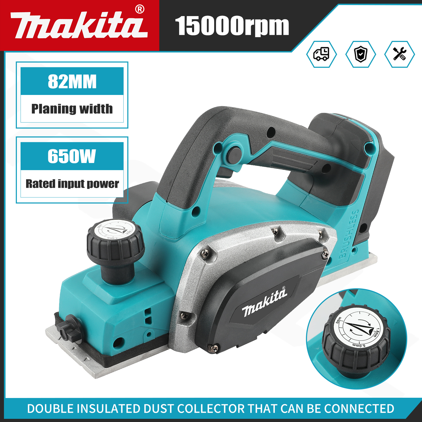 Makita 18V Brushless Cordless  - огляд і ціна Planer Handheld Electric