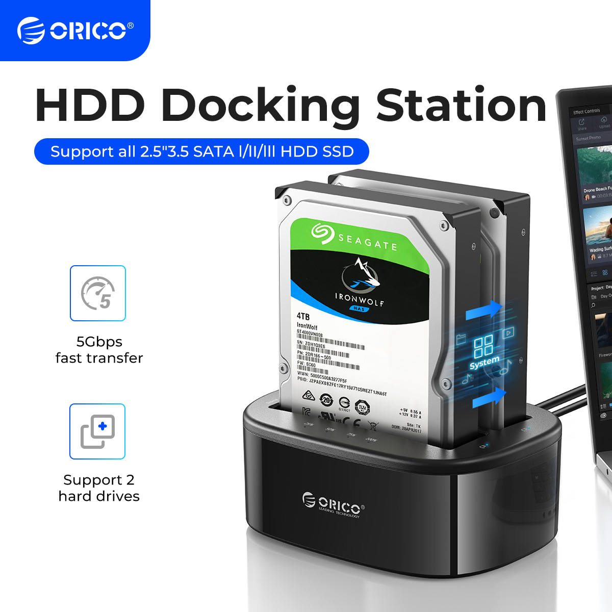 ORICO Dual-bay Hard Drive Dock - огляд і ціна Power Tools Uk