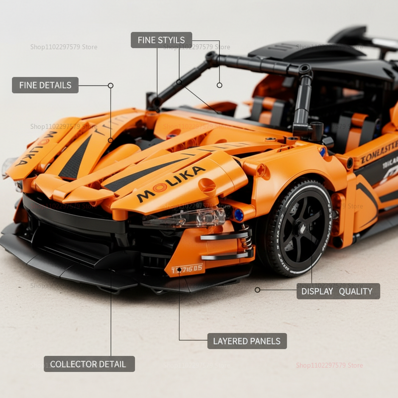 1200PCS Mechanical Sports Car  - огляд і ціна Power Tools Skills