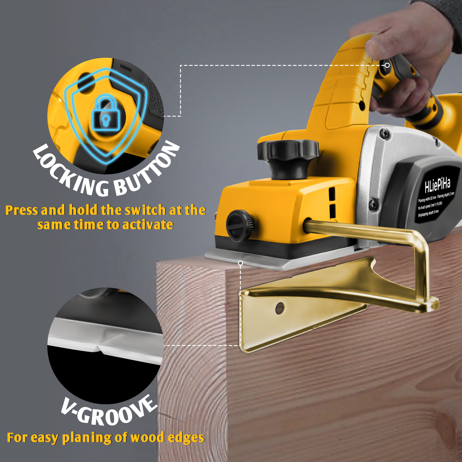 Brushless Electric Planer 82mm - огляд і ціна Planer Handheld Electric