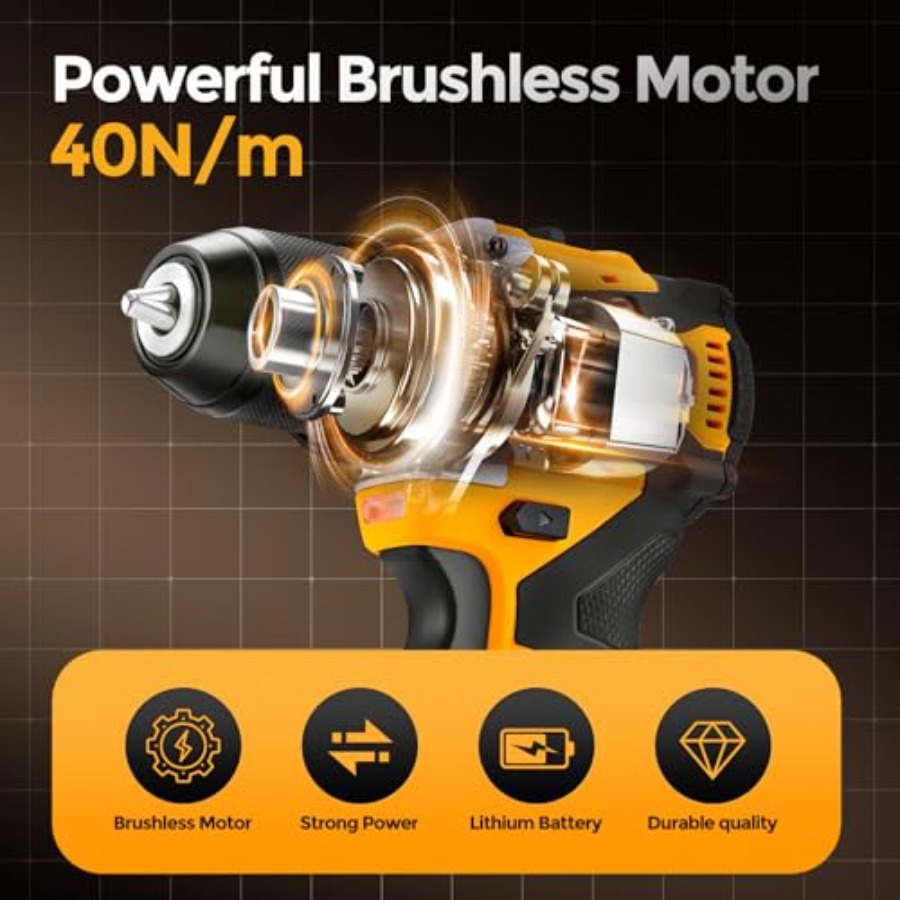 Brushless Motor Tool Kit Set:  - огляд і ціна Power Tools Yellow