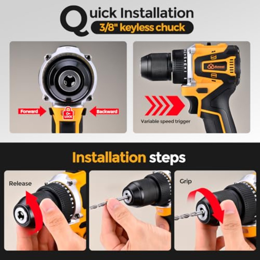 Brushless Motor Tool Kit Set:  - огляд і ціна Power Tools Yellow