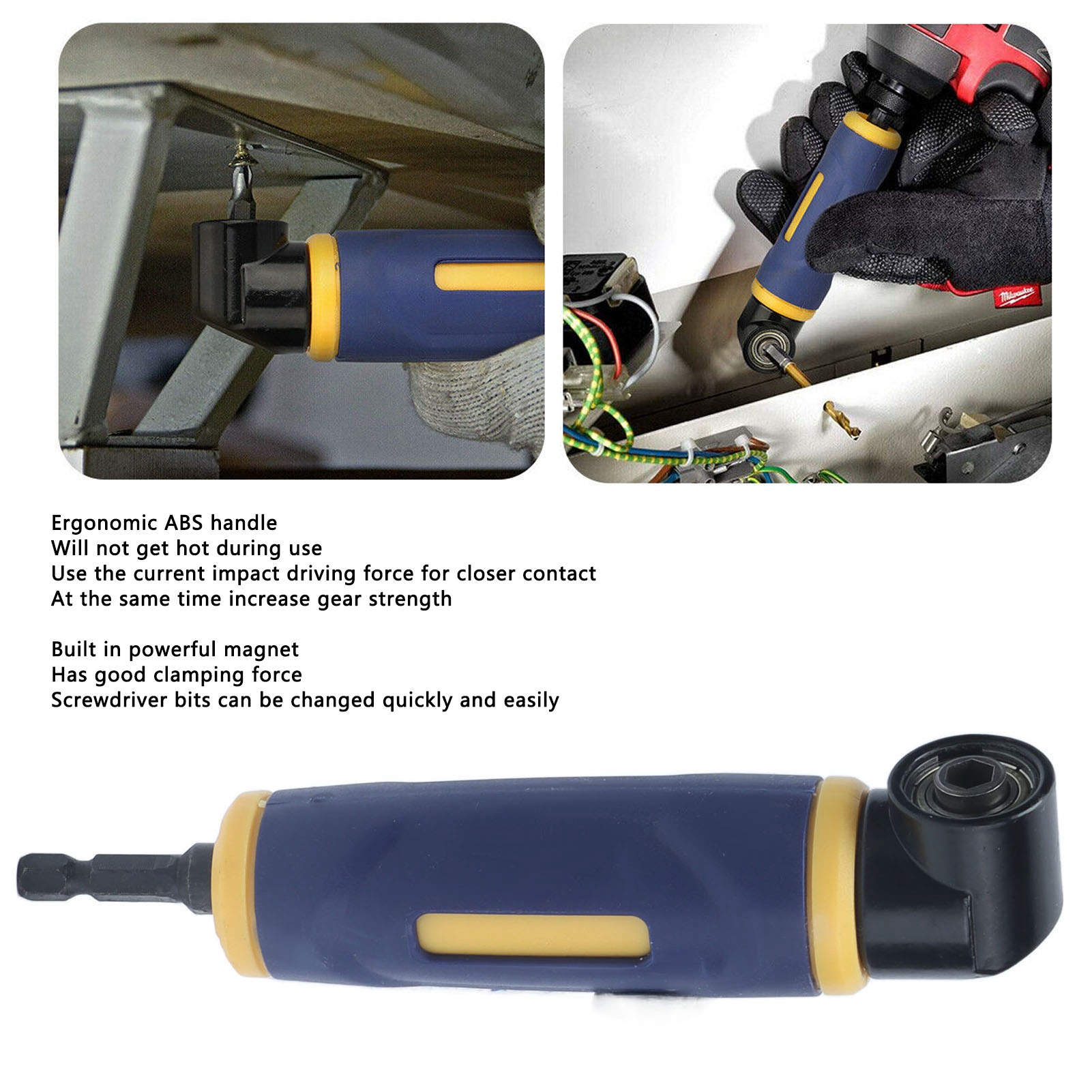 Right Angle Drill Adaptor 90 D - огляд і ціна Power Tools Yellow